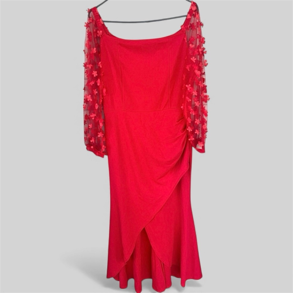 BTFBM Women's Special Occasion Long Sleeve Dress Vibrant Red NWT Women’s Sz L